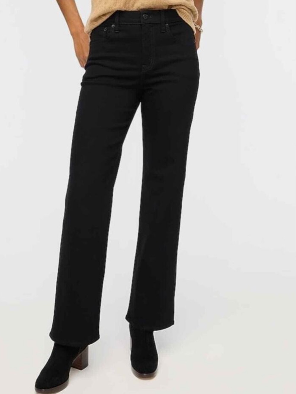 J. Crew Factory Wide-Leg Full-Length Jean in All Day Stretch